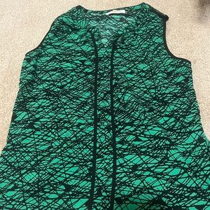 Calvin klein green and black top